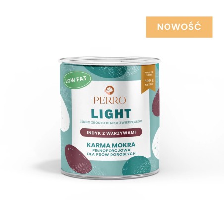 LIGHT Karma mokra Indyk z warzywami – monobiałkowa formuła dla psów dorosłych