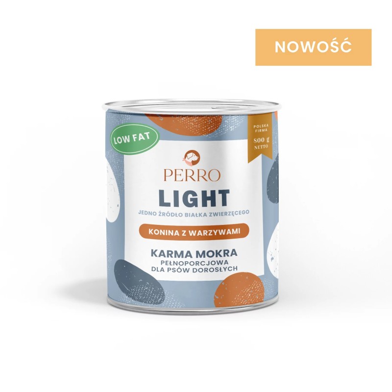 LIGHT Karma mokra Konina z warzywami – monobiałkowa formuła dla psów dorosłych