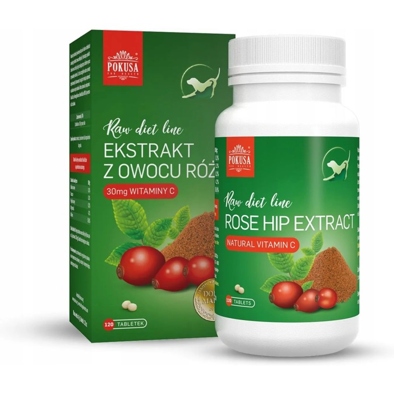 RawDietLine Owoc dzikiej róży 120tablets