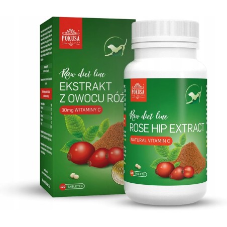 RawDietLine Owoc dzikiej róży 120tablets