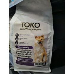 Toko dieta weterynaryjna pies dorosły gastrointestinal zdrowie układu trawiennego 100% hydrolizowanego indyka 1.5kg