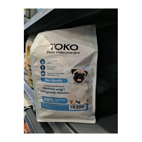 Toko dieta weterynaryjna kontrola wagi i pielęgnacja stawów 100% hydrolizowanej ryby pies dorosły 1.5kg