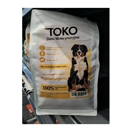 Toko dieta weterynaryjna Hypoallergenic 100% hydrolizowanej ryby pies dorosły 1.5kg
