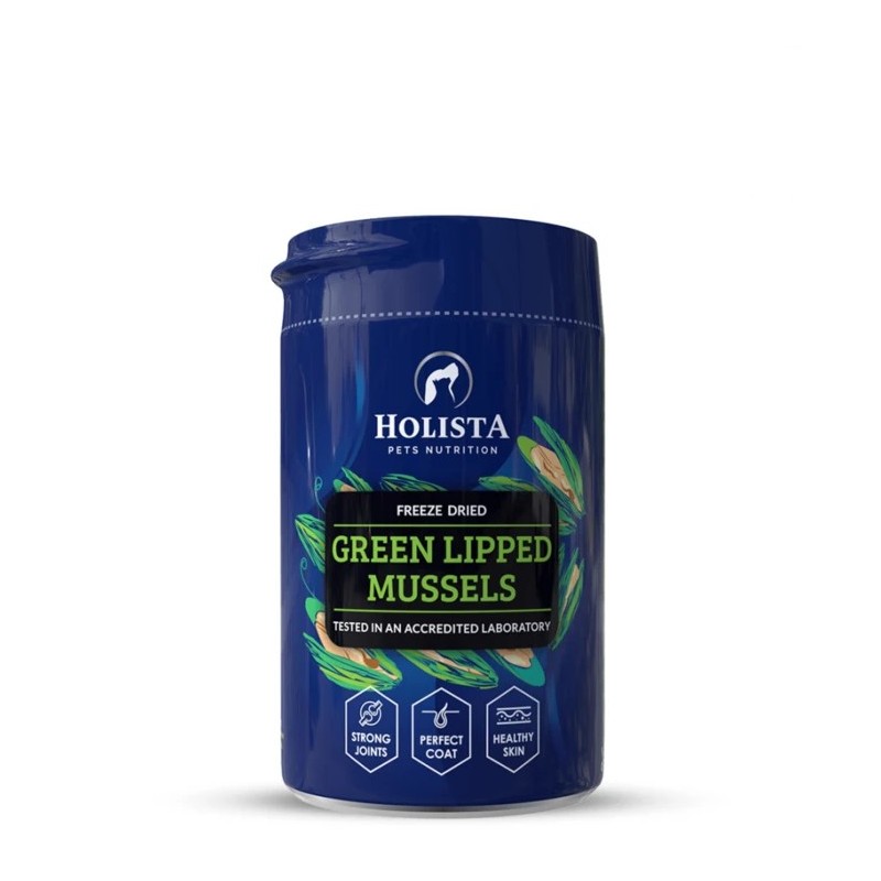 Holista green lipped mussel 100g Małża Nowozelandzka dla psa i kota	zwierzynkow suplement zdrowei rehabilitacja