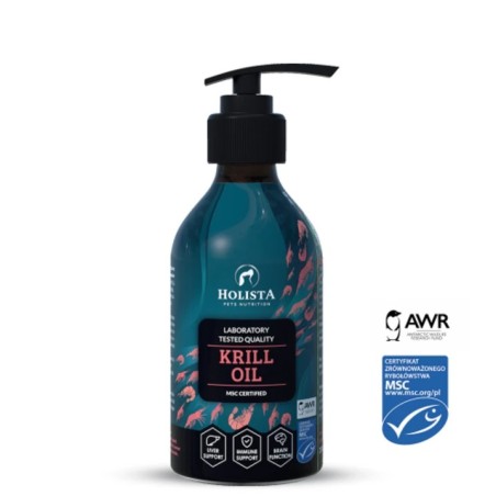 Holista krill oil 100ml Olej z kryla arktycznego dla psa i kota zwierzynkowo suplementy dieta barf zdrowie
