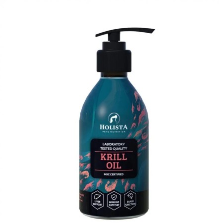 Holista krill oil 200ml Olej z kryla dla psa i kota zwierzynkowo suplementy dieta barf zdrowie oleje