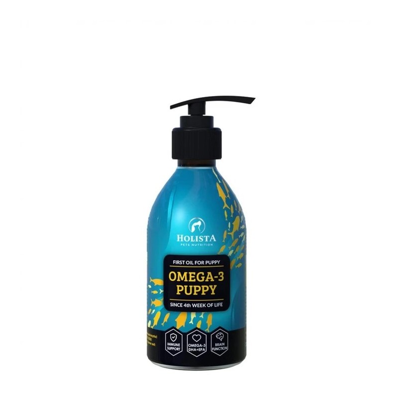 Holista Omega 3 Puppy OIL 100ML olej dla szczeniąt z ryb morskich zwierzynkowo szczeniak olej dieta barf