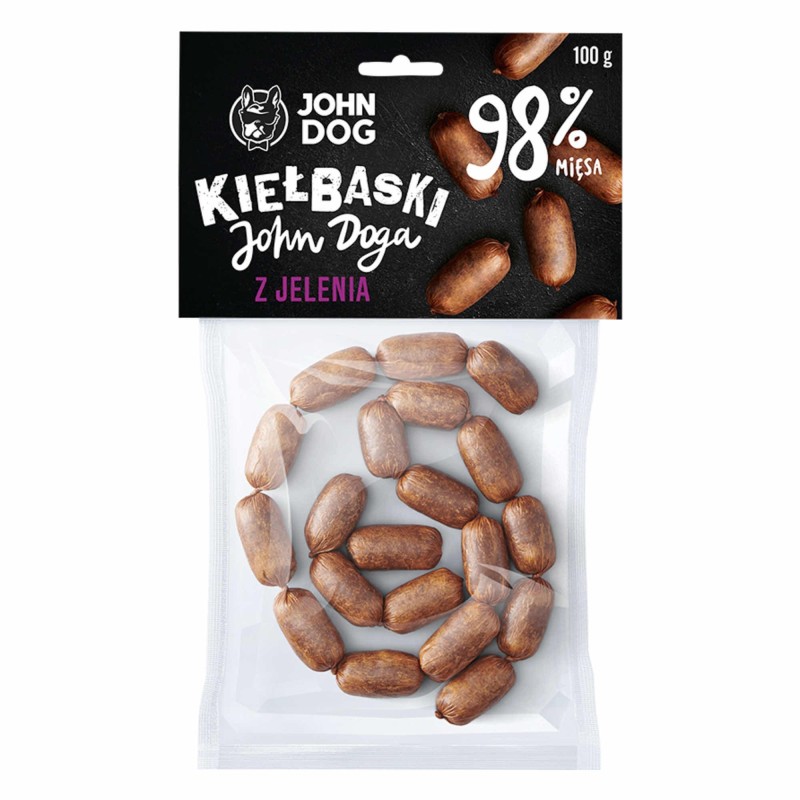 John Dog mini kiełbaski jeleń 100g