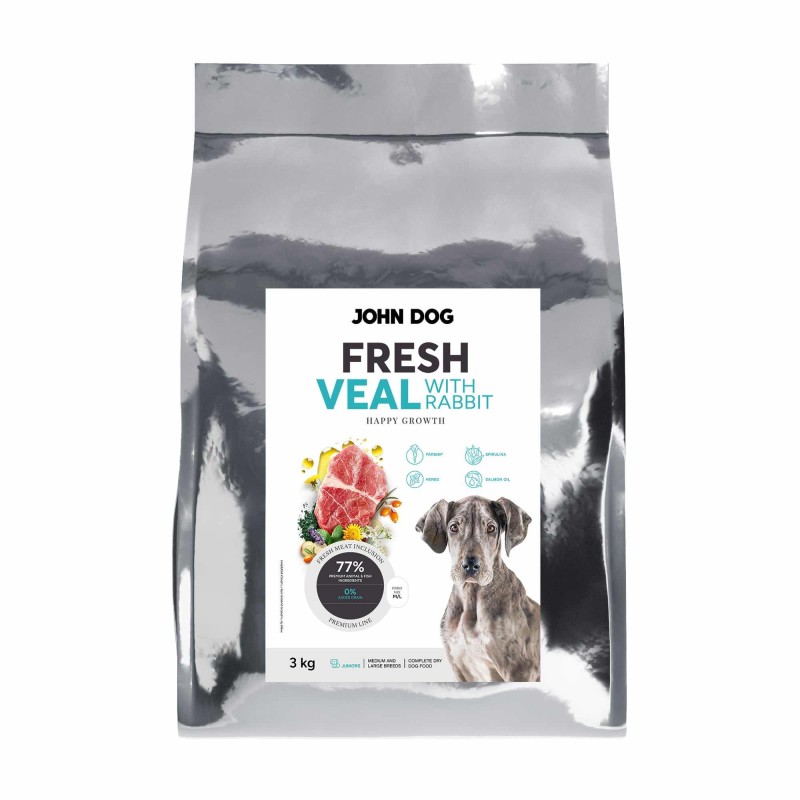 John Dog junior cielęcina z królikiem 3kg karma sucha