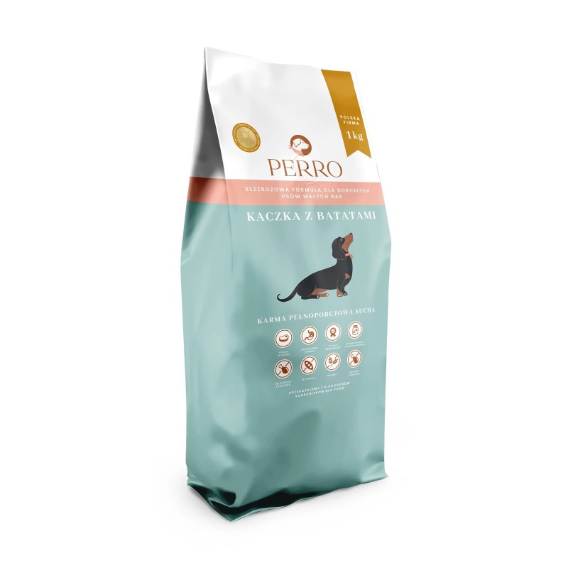 Perro kaczka z batatami dla psów małych ras 1kg