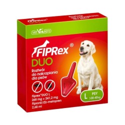 Fiprex DUO L krople na kleszcze dla psów 20-40 kg | zwierzynpool.sbs