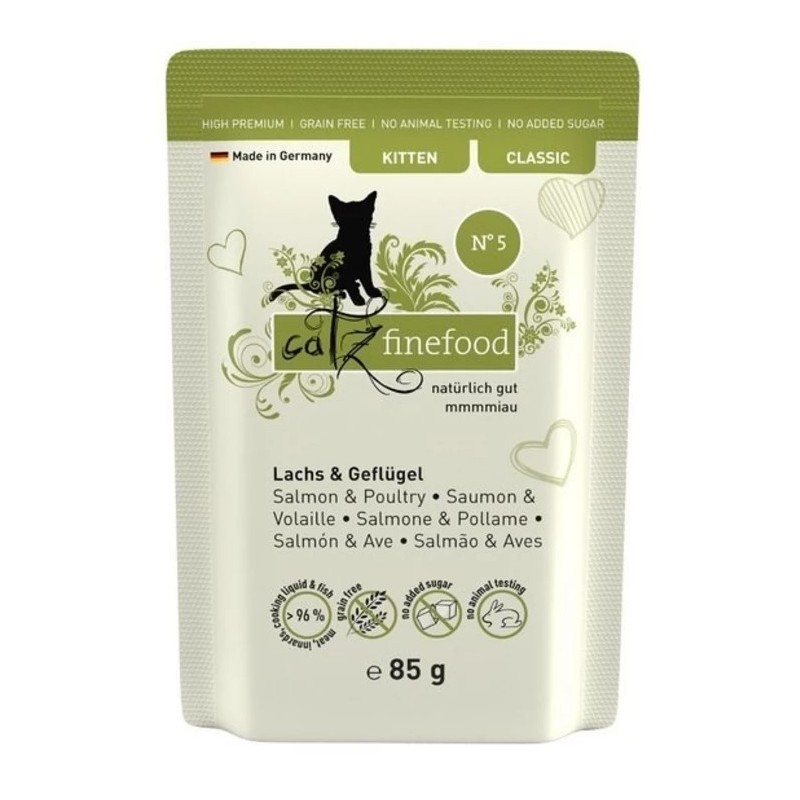 Catz Finefood kitten łosoś i drób 85g N 05 mokra karma dla kota