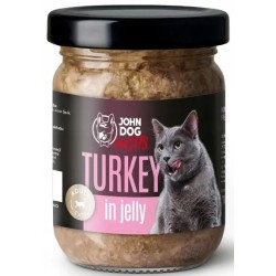 John Dog for cats  Kocięta Indyk  Galaretka 100g słoik	mokra dla kociąt