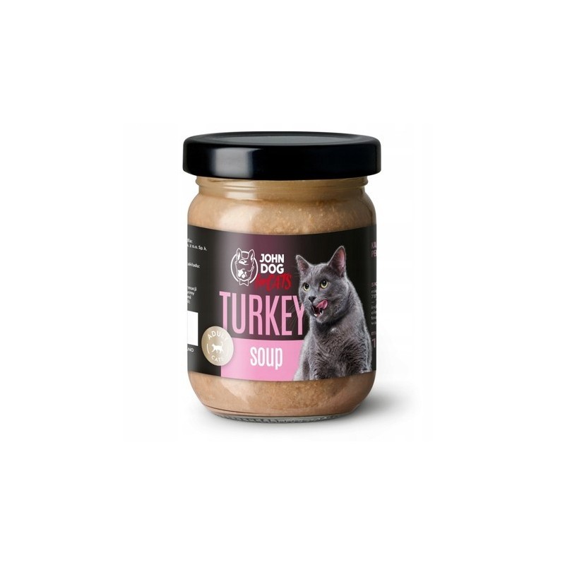 John Dog for cats Kocięta Indyk Zupa 100g słoik mokra karma
