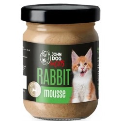 John Dog for cats Kocięta Królik Mus 100g słoik mokra karma