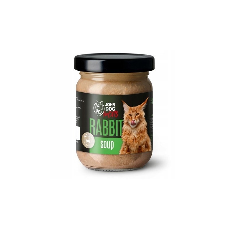 John Dog for cats Kocięta Królik Zupa 100g słoik mokra karma