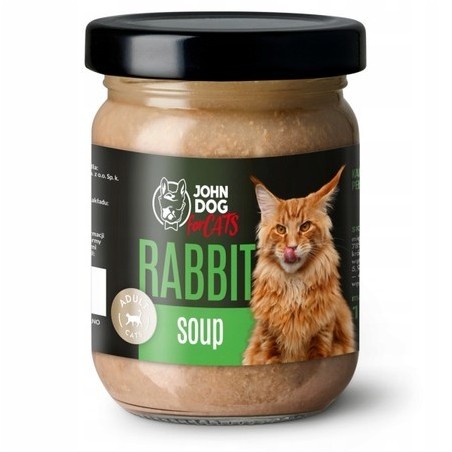 John Dog for cats Kocięta Królik Zupa 100g słoik mokra karma