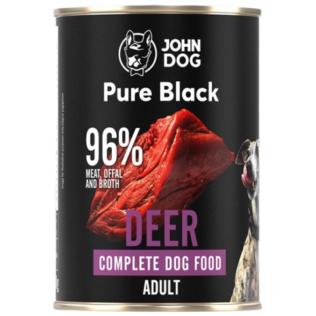 John Dog Pure Black Jeleń 400g karma mokra dla psa