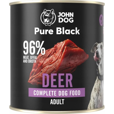 John Dog Pure Black Jeleń 800g karma mokra dla psa