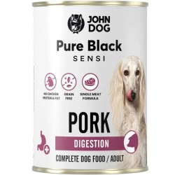 John Dog Pure Black Sensi Digestion Wieprzowina 400g karma mokra dla psa