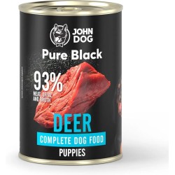 John Dog Pure Black Junior Jeleń 400g mokra karma dla szczeniąt