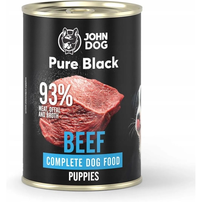 John Dog Pure Black Junior Wołowina 400g mokra karma dla szczeniąt