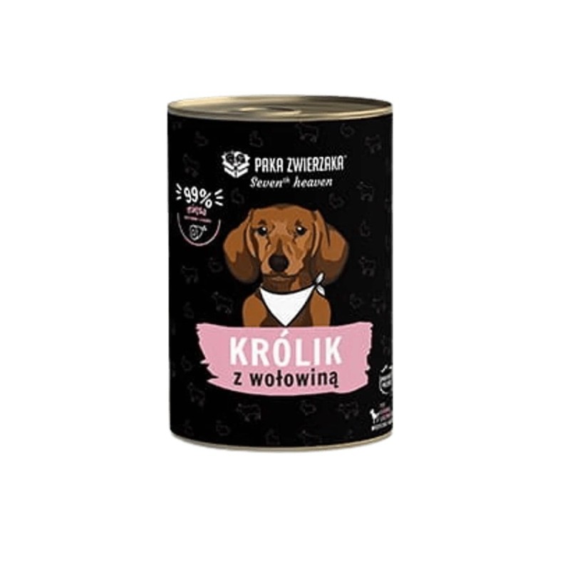 Paka Zwierzaka SH Królik z Wołowiną 400g mokra karma dla psa