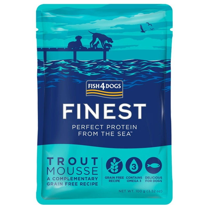 Fish4Dogs Sea Pstrąg Mousse 100g Przysmak