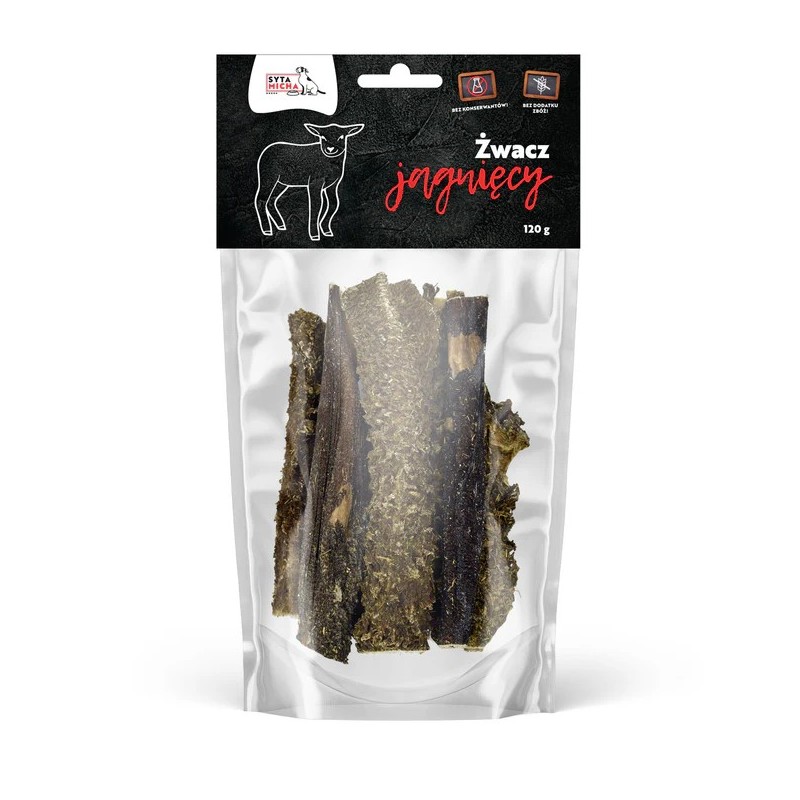 Syta Micha - suszone żwacze jegnięce 120g przysmak dla psa