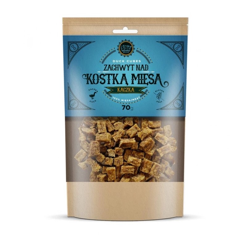 TRZYPSY Zachwyt Nad Kostką Mięsa Kaczka 70g - naturalne kosteczki treningowe