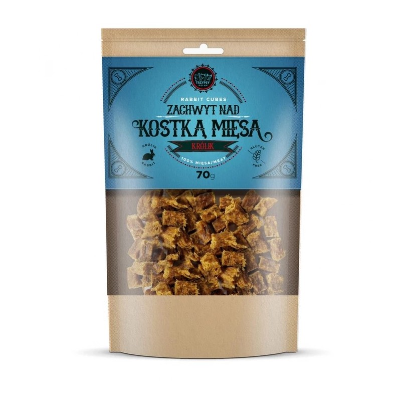 TRZYPSY Zachwyt Nad Kostką Mięsa Królik 70g - naturalne kosteczki treningowe