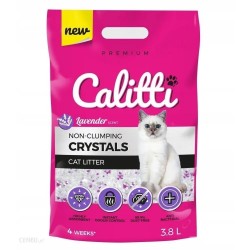 Żwirek silikonowy lawendowy Calitti Crystals 3,8L dla kota